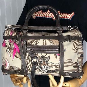 SALVATORE FERRAGAMO Leopard Tiger Jungle Animal Crossbody Shoulder Bag NWOT